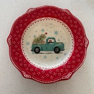 Pioneer Woman Christmas Soup Salad Bowls Tree Cheerful Rose Barn Vintage Truck